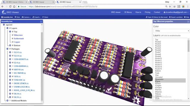 3D BRD Viewer Eagle PCB смотреть онлайн