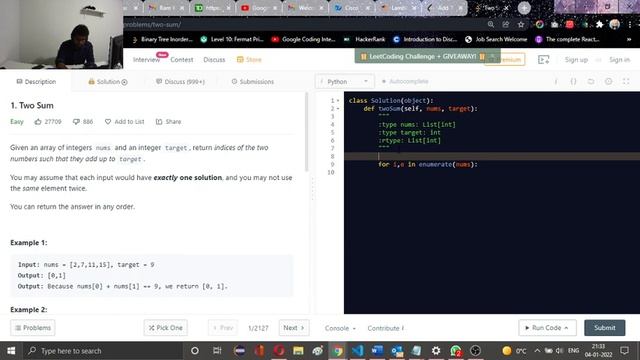1. Solving leetcode problem in tamil-Two Sum смотреть онлайн