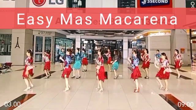 Easy Mas Macarena Line Dance (Beginner) смотреть онлайн