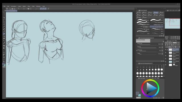 Gesture Sketch Daily: Day 164 // VARIOUS POSES ALL ANGLES IN REAL TIME смотреть онлайн