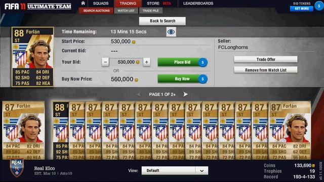IF Forlan 88 FIFA 11 Ultimate Team смотреть онлайн