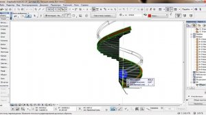 Архикад 16 инструмент морф винтовая лестница, урок 2й