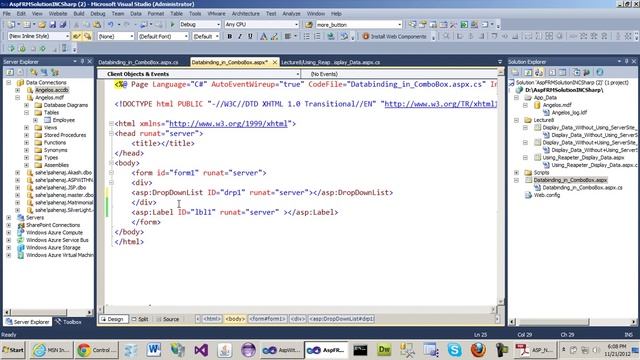 How to Bind Combobox With Database in asp.net смотреть онлайн