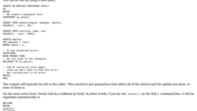 Databases: Commit and rollback in Oracle stored procedure (2 Solutions!!) смотреть онлайн