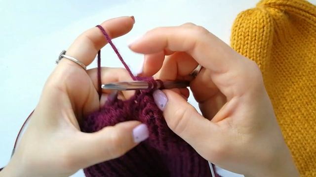 МК шапка бини резинкой 1*1 | закрытие макушки | смотреть онлайн