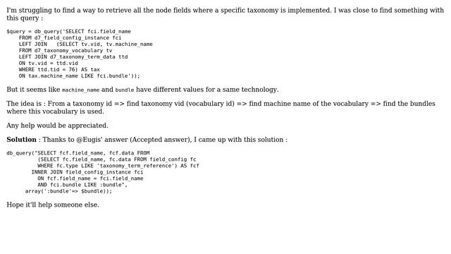 How to query all fields of the node that is tagged with taxonomy term from a specific vocabulary? смотреть онлайн