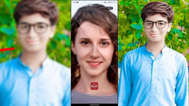 Remini Blur Remove Photo Editing || Amazing photo Editing in one click || High Quality Photo Editin смотреть онлайн
