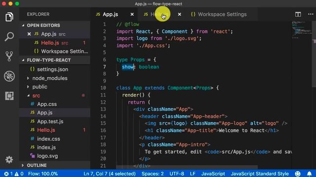 Flow-type com ReactJS смотреть онлайн