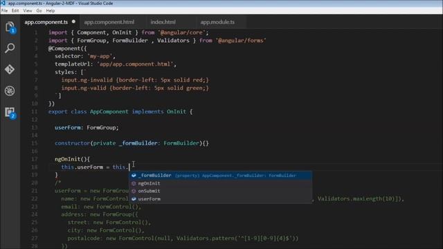 Angular 2 Tutorial - 23 - MDF with FormBuilder смотреть онлайн