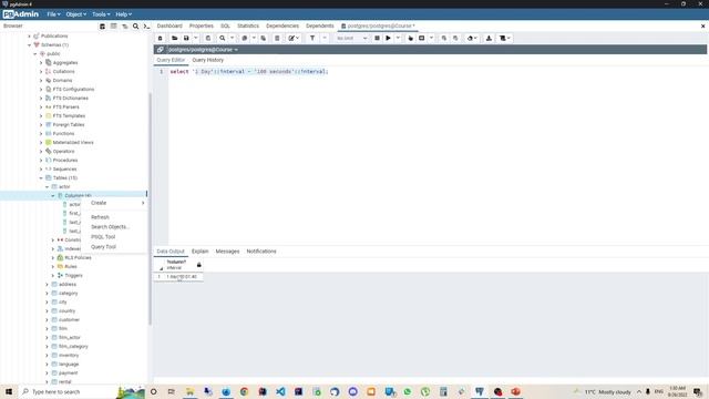 POSTGRESQL Tutorial for beginners - Interval data types смотреть онлайн