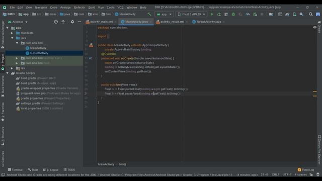 Android App Homework BMI viewbinding and onClick смотреть онлайн