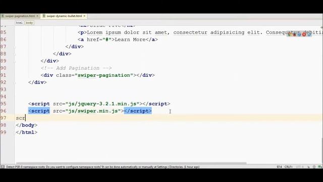 Swiper Slider Tutorial - Part Four | Swiper Slider Dynamic Bullets | Quick Implementation смотреть онлайн