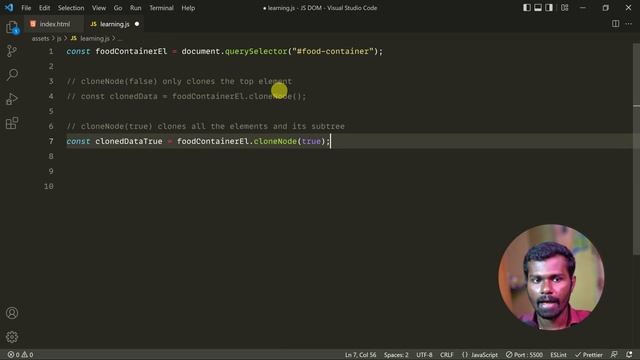 #23 - Cloning DOM Elements Using JavaScript - (தமிழில்) (Tamil) | JavaScript DOM смотреть онлайн