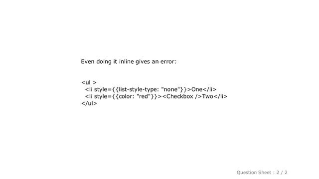 CSS : Add list-style-type to react inline style смотреть онлайн