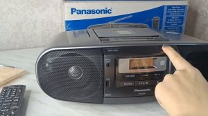 ВИДЕООБЗОР на магнитофон магнитола музыкальный центр Panasonic RX D55 EE K Индонезия