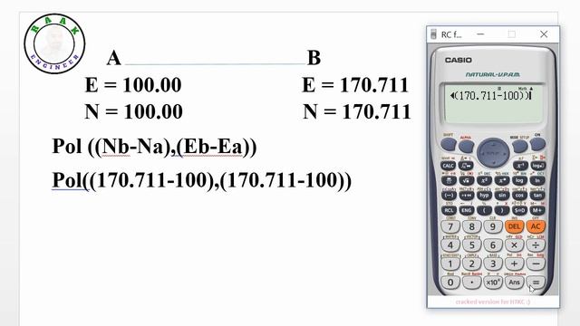 Coordinate Distance and Bearing with Scientific Calculator смотреть онлайн