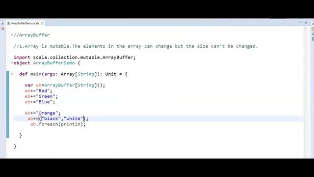 Scala Tutorials : What is ArrayBuffer and how to add elements to ArrayBuffer смотреть онлайн