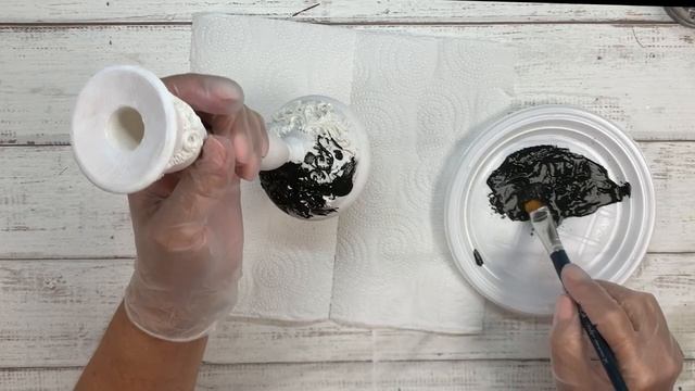 The decor of the candlestick. Imitation of malachite. Декор подсвечника. Имитация малахита. смотреть онлайн