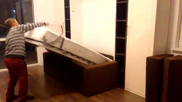 Двухспальная откидная кровать трансформер с диваном Карина смотреть онлайн