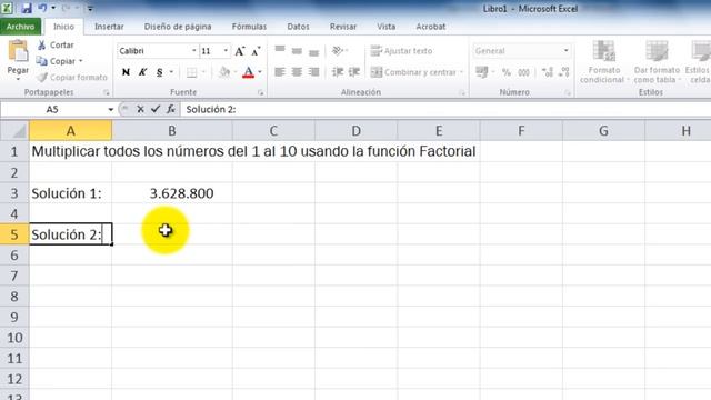 Excel 2010 Básico Ejercicio 6 - Factorial de 10 смотреть онлайн