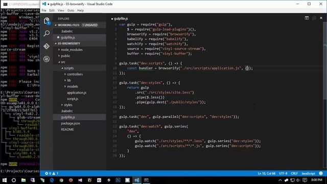 ? Gulp • Modules: Browserify Module Bundler • JavaScript for Web Developers • Learn JS • (Pt. 55) смотреть онлайн