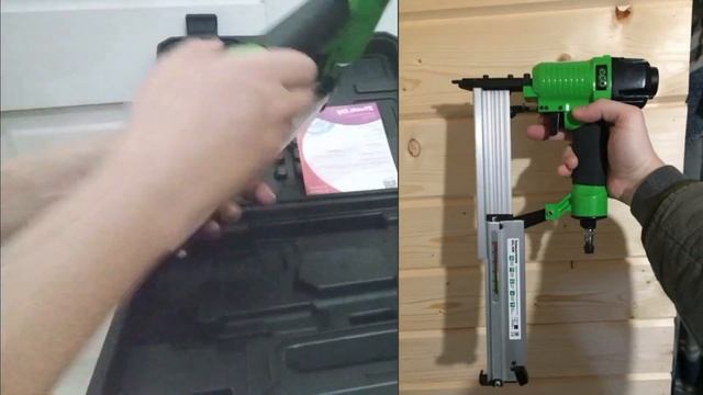 Пневматический степлер Eco ASL-50N, гвозди и скобы. смотреть онлайн