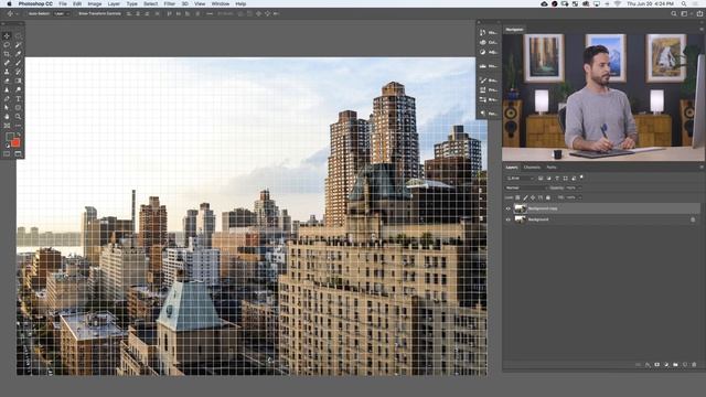 How to Straighten Buildings with Grids in Photoshop смотреть онлайн