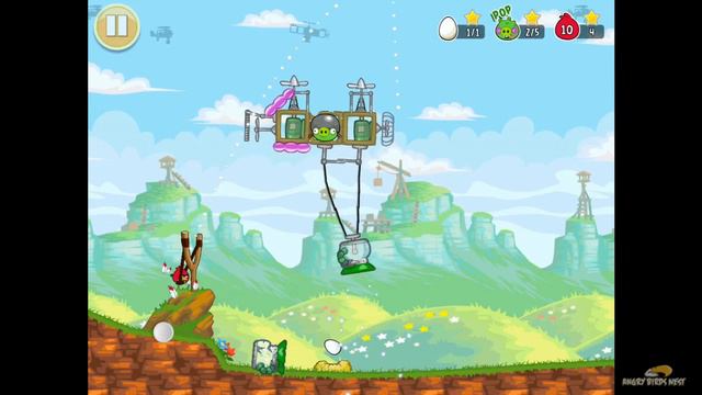 Angry Birds F-11 Reds Mighty Feathers 3 Star Walkthrough смотреть онлайн