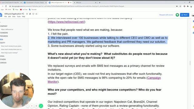 Yelp из Польши - стартап Allfound (MVP) подается в YCombinator. Совет: фокус на индустрии