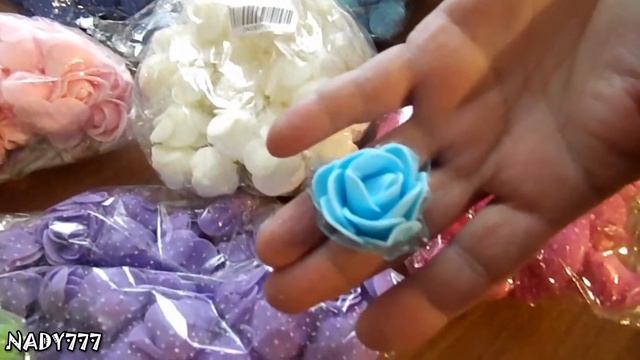 Распаковка посылки из Китая с Aliexpress (алиэкспресс) - декоративные розочки для поделок смотреть онлайн