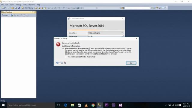 A network related or instance specific error occurred while establishing a connection to sql server смотреть онлайн