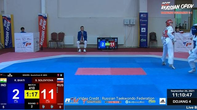 Radha Bhati (IND) Vs S. Solovyona (RUS) || Russian Open Taekwondo G-1 Championship || смотреть онлайн