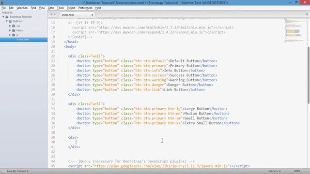 Bootstrap 3 Tutorials - #7 Buttons - part 2 смотреть онлайн