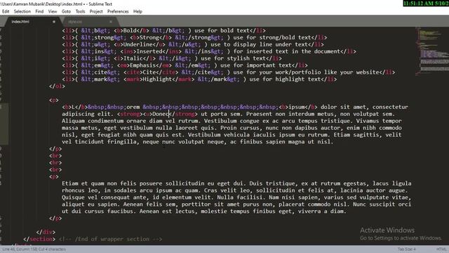 HTML Basic Course for Beginners - Text Formatting Part 1 смотреть онлайн