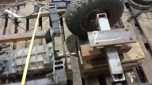 Передняя балка качалка на минитрактор из гаражных петель