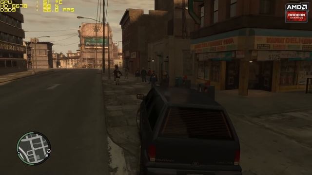 Grand Theft Auto IV on AMD RADEON HD 6670 GDDR3 Gameplay смотреть онлайн