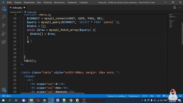 Чихел ҷадвали дарси бо ёрӣ PHP бисозе? - Как саздать с помоши PHP таблится студентов. смотреть онлайн