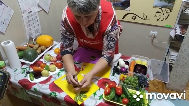 Узоры осени.(1часть как красиво подать фрукты) смотреть онлайн
