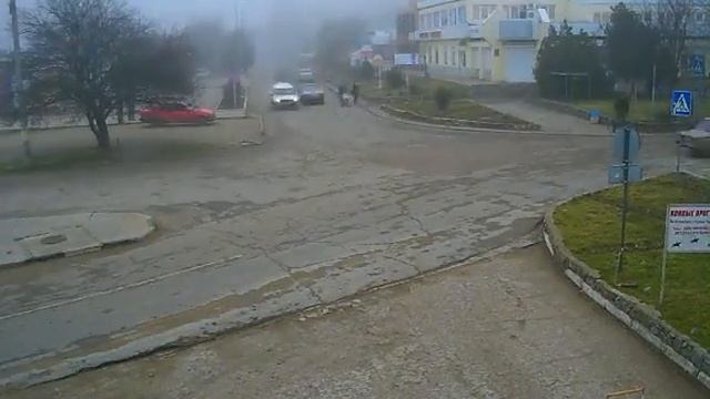 Перекрёсток в Щёлкино, 18.02.2014 - time-lapse с камеры 2 смотреть онлайн