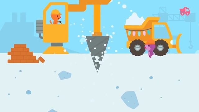 Sago Mini Holiday Trucks and Diggers | Play & Learn Build with Snow Game for Toddler App смотреть онлайн