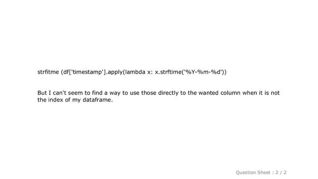 Pandas : Removing the timestamp from a datetime in pandas dataframe смотреть онлайн