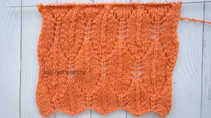 Ажурный узор спицами ромбы.mp4 смотреть онлайн