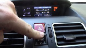 How To Change Clock on 2017-2018 Subaru Forester, 2017 WRX/STI