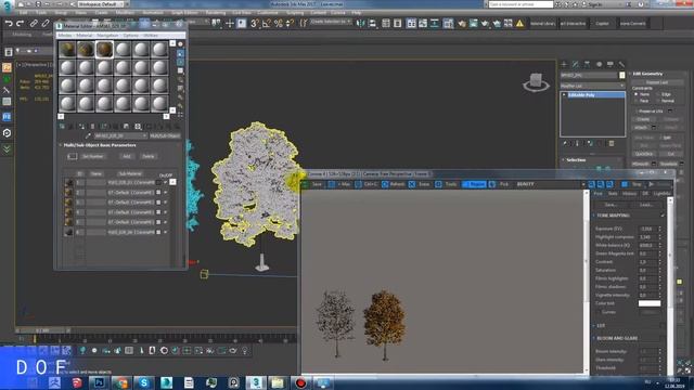 3DS MAX: Как проредить крону дерева. Частичное удаление листвы.