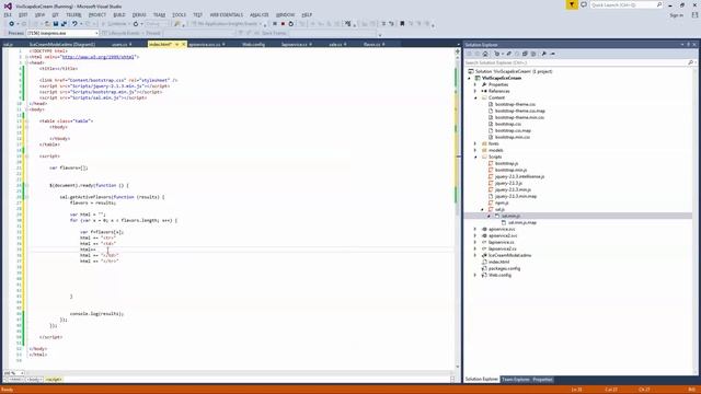 Complete HTML5 Rest Web Application Part 5 - Populating JSON Data using JQuery and Bootstrap смотреть онлайн