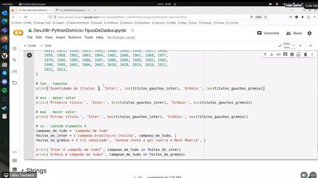 AULA 2 - TIPOS DE DADOS | PYTHON DO INÍCIO смотреть онлайн