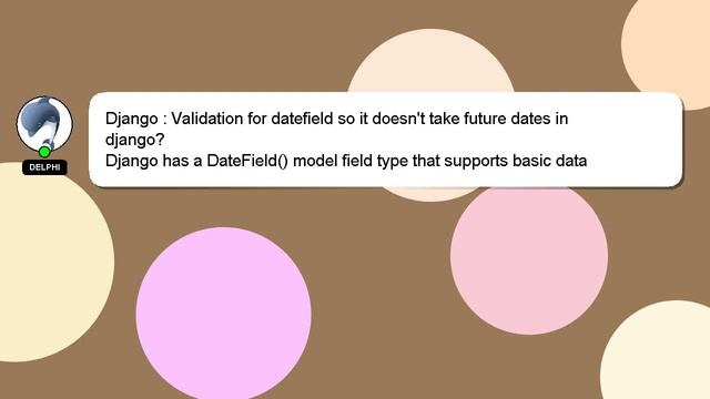 Django : Validation for datefield so it doesn't take future dates in django? смотреть онлайн