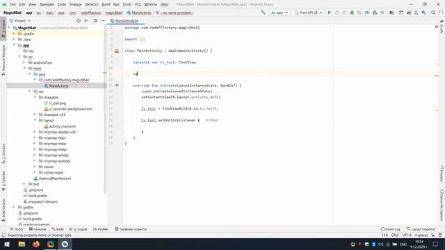 Develop simple Magic 8 Ball in Android Studio using Kotlin смотреть онлайн