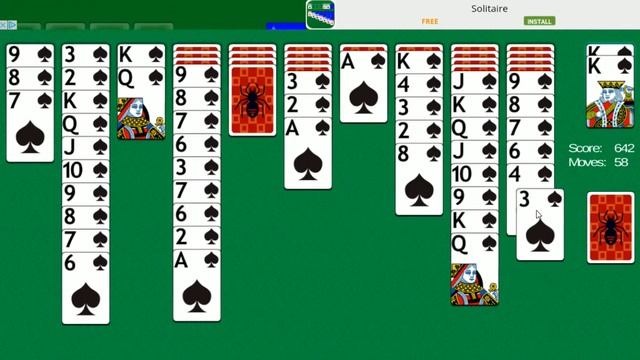 Spider Solitaire for Android (full screen) by 1kpapps смотреть онлайн