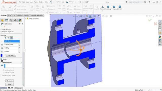 SolidWorks Tutorial Section View смотреть онлайн